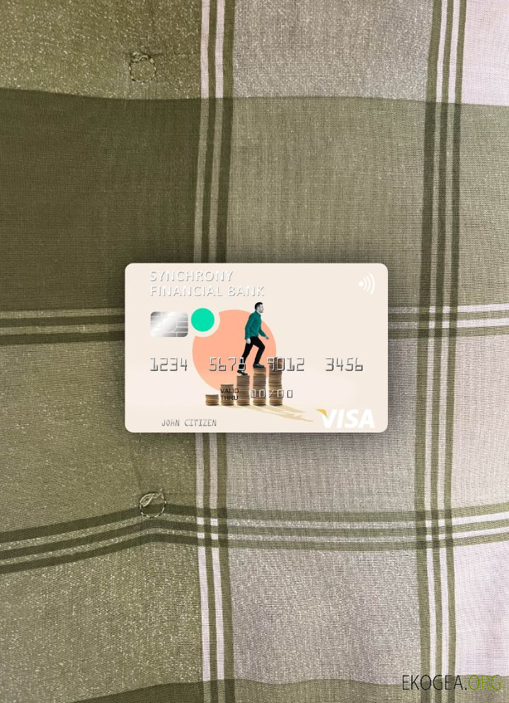 Photolook de la carte visa USA Synchrony Financial Bank avant